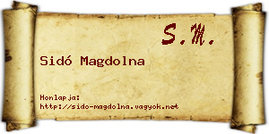 Sidó Magdolna névjegykártya