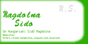 magdolna sido business card