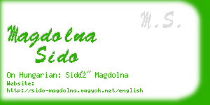 magdolna sido business card